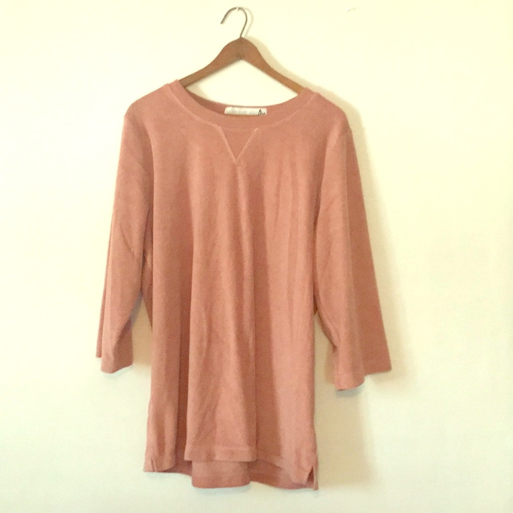 Blush velvet sweater dress